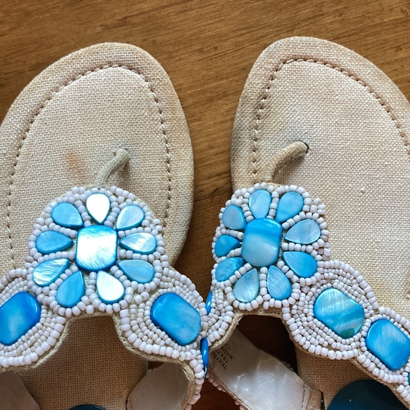A|M by Ann Marino Shell and Seed Bead Sandal - Picture 7 of 7